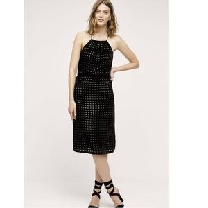 Anthropologie Velvet Halter Midi Dress